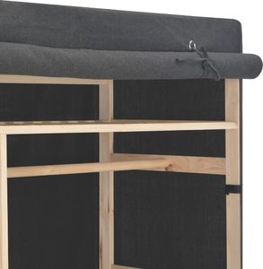 vidaXL Szafa na ubrania, szara, 110 x 40 x 170 cm, tkanina 4