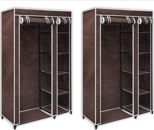 vidaXL Szafy materiałowe, 2 szt., brązowe 8