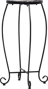 vidaXL Stoliki mozaikowe, 3 szt., czarno-białe, ceramika 7