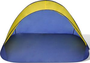 vidaXL Składany namiot plażowy wodoodporny żółto-niebieski 3