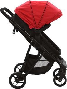Wózek vidaXL Wózek 2w1 (gondola i spacerówka) czerwony stal 3