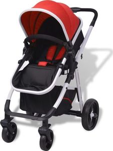 Wózek vidaXL Wózek 3w1 aluminium czerwono-czarny 6