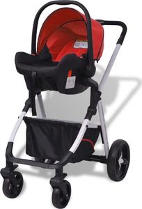 Wózek vidaXL Wózek 3w1 aluminium czerwono-czarny 7