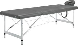 vidaXL Stół do masażu, 4 strefy, rama z aluminium, antracyt, 186x68cm 1