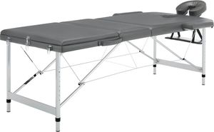 vidaXL Stół do masażu, 3 strefy, rama z aluminium, antracyt, 186x68cm 1