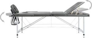 vidaXL Stół do masażu, 3 strefy, rama z aluminium, antracyt, 186x68cm 5