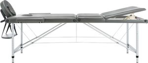 vidaXL Stół do masażu, 3 strefy, rama z aluminium, antracyt, 186x68cm 6