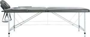 vidaXL Stół do masażu, 2 strefy, rama z aluminium, antracyt, 186x68cm 2