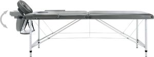 vidaXL Stół do masażu, 2 strefy, rama z aluminium, antracyt, 186x68cm 4