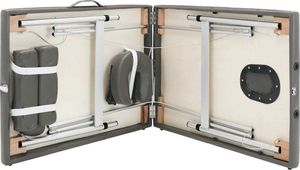 vidaXL Stół do masażu, 2 strefy, rama z aluminium, antracyt, 186x68cm 8