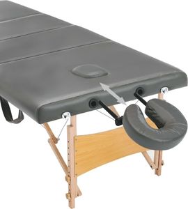 vidaXL Stół do masażu z 4 strefami, drewniana rama, antracyt, 186x68cm 8