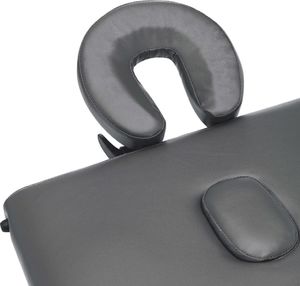 vidaXL Stół do masażu z 3 strefami, drewniana rama, antracyt, 186x68cm 6