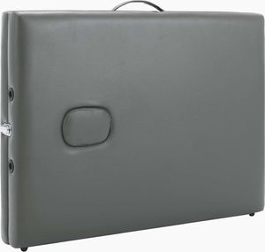 vidaXL Stół do masażu z 2 strefami, drewniana rama, antracyt, 186x68cm 6