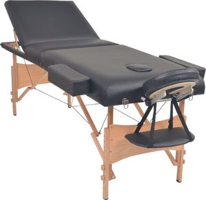 vidaXL Składany stół do masażu i stołek, trzyczęściowy, grubość 10 cm 3