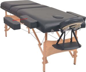 vidaXL Składany stół do masażu i stołek, trzyczęściowy, grubość 10 cm 4