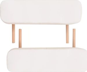 vidaXL Składany, trzyczęściowy stół do masażu ze stołkiem, biały 8