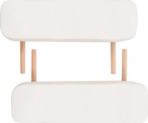 vidaXL Składany, dwuczęściowy stół do masażu ze stołkiem, biały 6