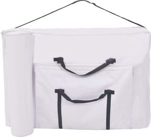 vidaXL Składany, dwuczęściowy stół do masażu ze stołkiem, biały 8