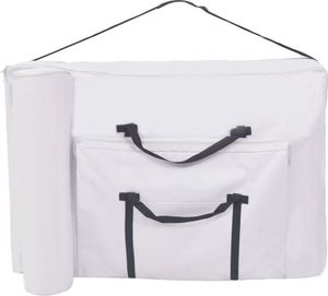 vidaXL Składany stół do masażu, trzyczęściowy, grubość 10 cm, biały 5