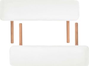 vidaXL Składany stół do masażu, dwuczęściowy, grubość 10 cm, biały 7