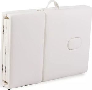 vidaXL Kremowo-biały składany stół do masażu 4 strefy z aluminiową ramą 8