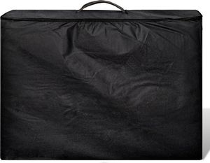 vidaXL Czarny składany stół do masażu 4 strefy z aluminiową ramą 2