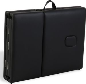 vidaXL Czarny składany stół do masażu 4 strefy z aluminiową ramą 8