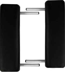 vidaXL Składany stół do masażu z aluminiową ramą, 3 strefy, czarny 5