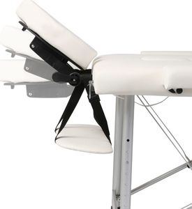 vidaXL Kremowy składany stół do masażu 3 strefy z aluminiową ramą 3