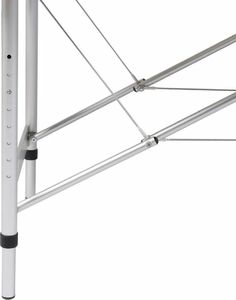 vidaXL Czarny składany stół do masażu 2 strefy z aluminiową ramą 2