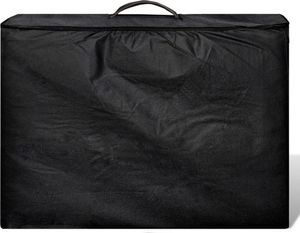 vidaXL Czarny składany stół do masażu 2 strefy z aluminiową ramą 3