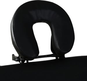 vidaXL Czarny składany stół do masażu 2 strefy z aluminiową ramą 5