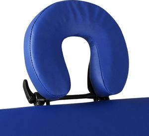 vidaXL Niebieski składany stół do masażu 2 strefy z aluminiową ramą 3