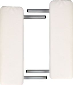 vidaXL Kremowy składany stół do masażu 2 strefy z aluminiową ramą 2