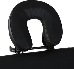 vidaXL Czarny składany stół do masażu 2 strefy z drewnianą ramą 3