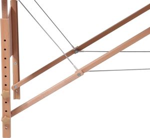 vidaXL Czarny składany stół do masażu 2 strefy z drewnianą ramą 4