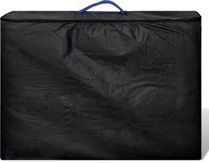 vidaXL Niebieski składany stół do masażu 2 strefy z drewnianą ramą 2