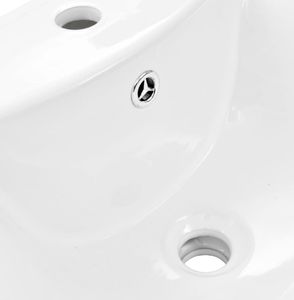 Umywalka vidaXL Umywalka z postumentem, ceramiczna, biała, 580x470x200mm (143003) 6