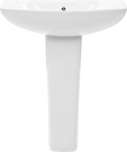 Umywalka vidaXL Umywalka z postumentem, ceramiczna, biała, 650x520x200mm (143001) 2