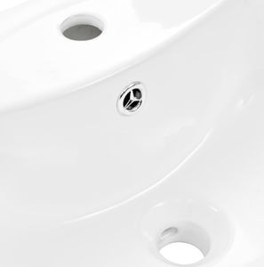 Umywalka vidaXL Umywalka z postumentem, ceramiczna, biała, 650x520x200mm (143001) 5