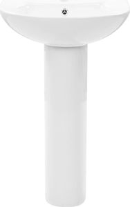 Umywalka vidaXL Umywalka z postumentem, ceramiczna, biała, 520x440x190mm (142999) 3