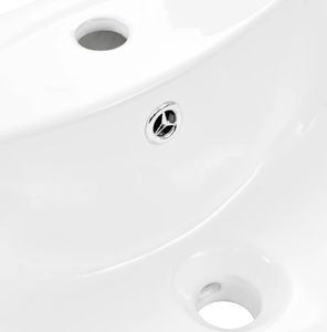 Umywalka vidaXL Umywalka z postumentem, ceramiczna, biała, 520x440x190mm (142999) 5