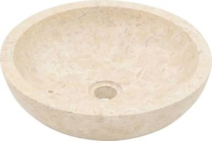 Umywalka vidaXL Umywalka, 40 x 12 cm, marmurowa, kremowa 2