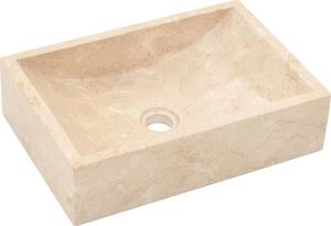 Umywalka vidaXL Umywalka, 45x30x12cm, marmurowa, kremowa (142773) 2