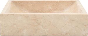 Umywalka vidaXL Umywalka, 45x30x12cm, marmurowa, kremowa (142773) 3