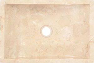 Umywalka vidaXL Umywalka, 45x30x12cm, marmurowa, kremowa (142773) 4