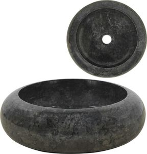 Umywalka vidaXL Umywalka, 40 x 12 cm, marmurowa, czarna 1