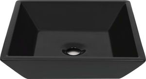 Umywalka vidaXL Umywalka ceramiczna, kwadratowa, 41,5 x 41,5 x 12 cm, czarna 3