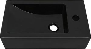 Umywalka vidaXL Umywalka prostokątna z otworem na kran 46x25.5x12cm czarna 3