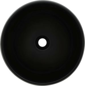 Umywalka vidaXL Umywalka ceramiczna okrągła 40x15cm czarna 3